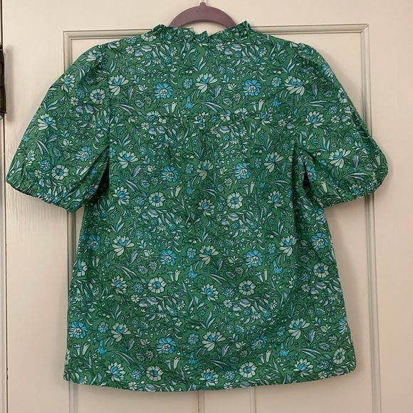NWT J.Crew floral puff sleeve blouse | Women’s Size XS - Picture 5 of 7